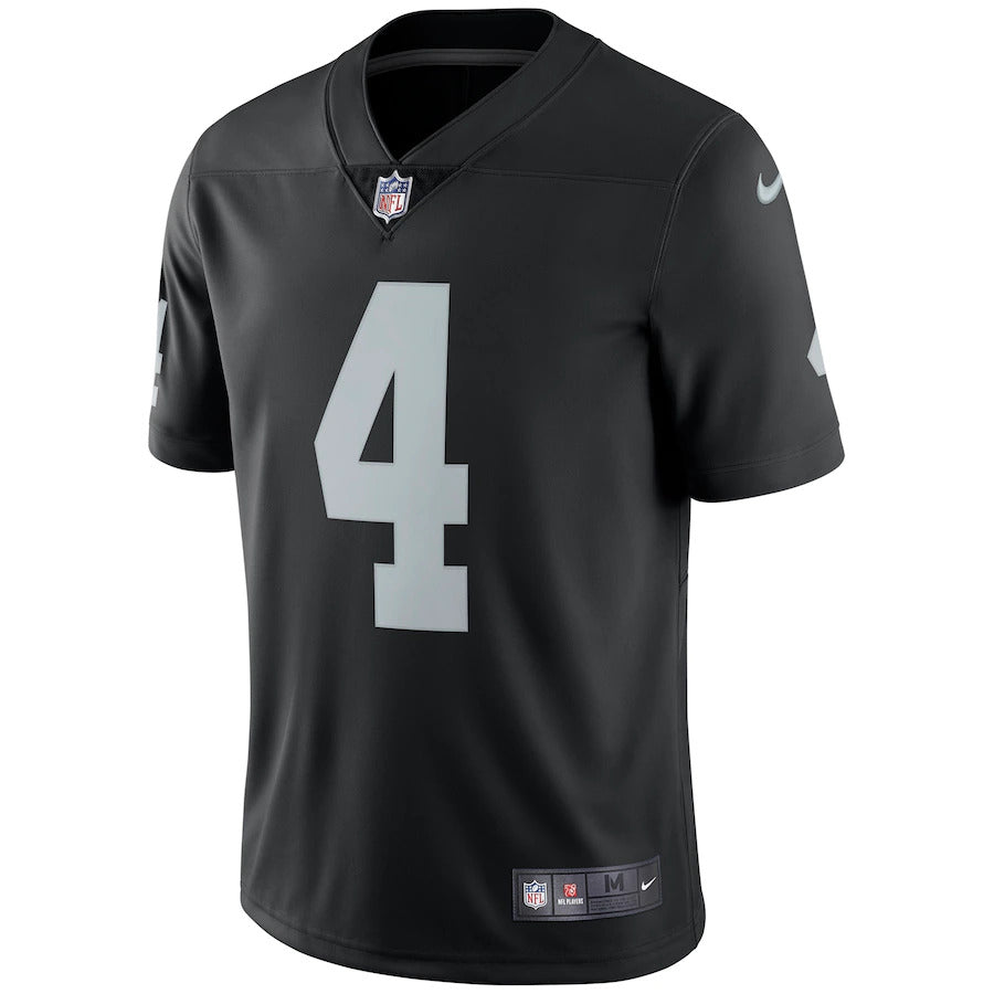 Nike Men Las Vegas Raiders Derek Carr #4 Vapor Limited Player Jersey-Black product image 1, provided for visual reference