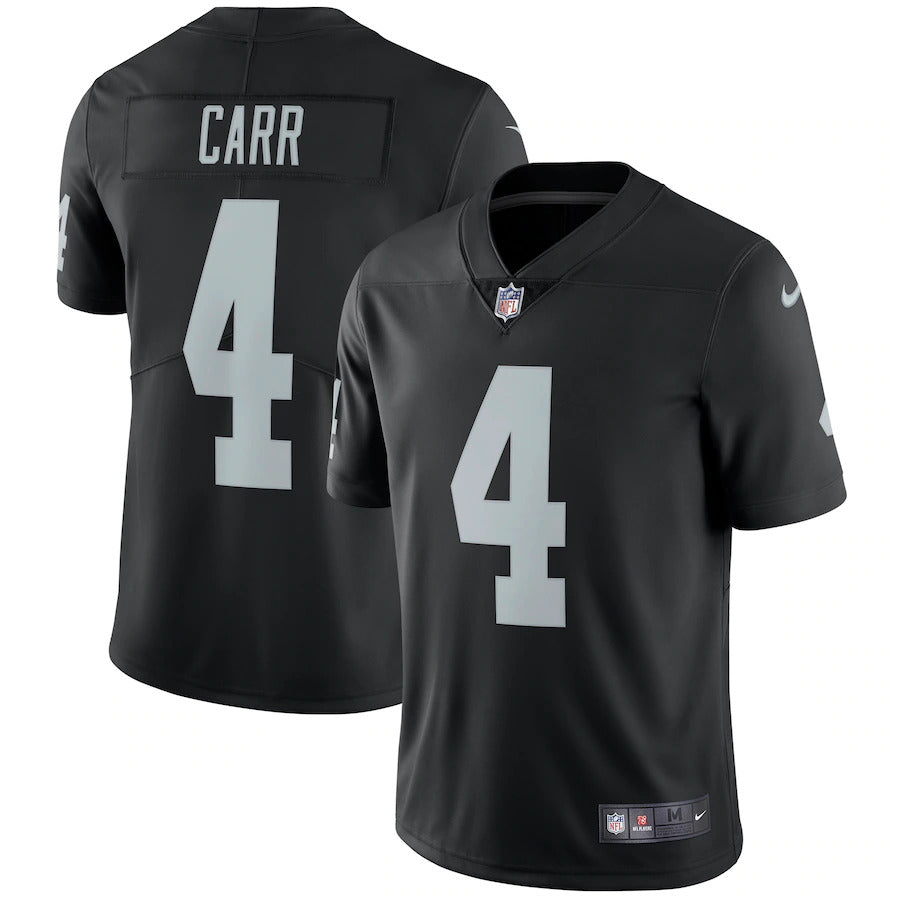 Nike Men Las Vegas Raiders Derek Carr #4 Vapor Limited Player Jersey-Black product image 3, provided for visual reference
