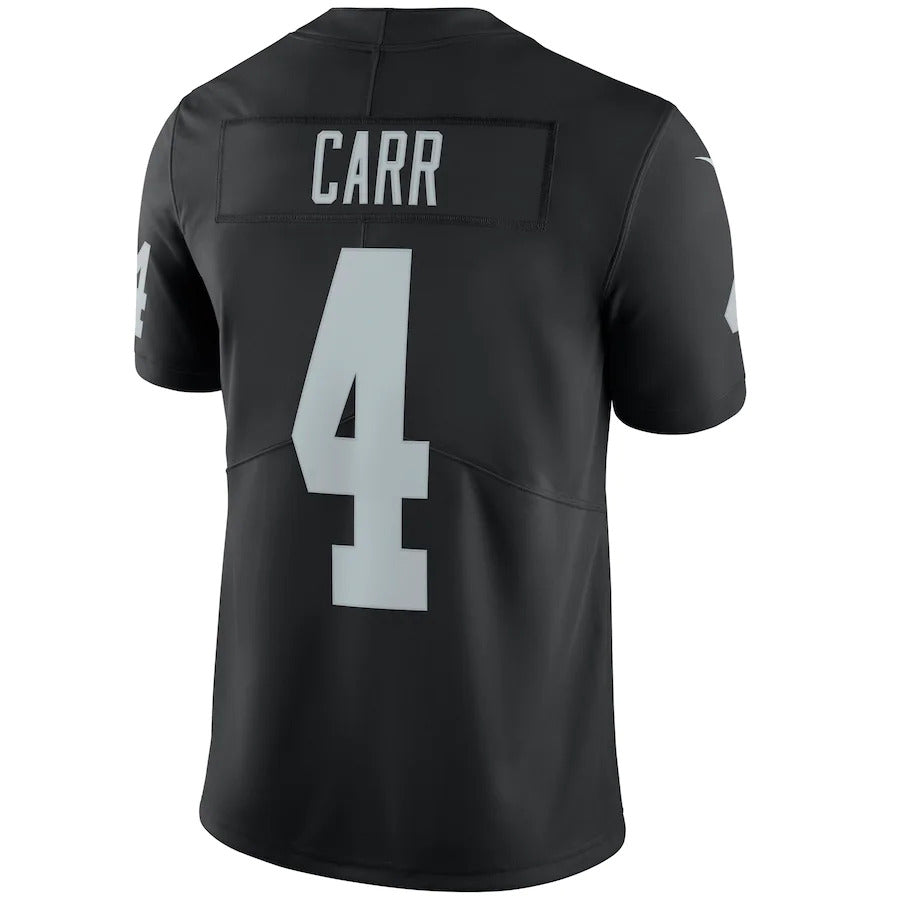 Nike Men Las Vegas Raiders Derek Carr #4 Vapor Limited Player Jersey-Black product image 2, provided for visual reference