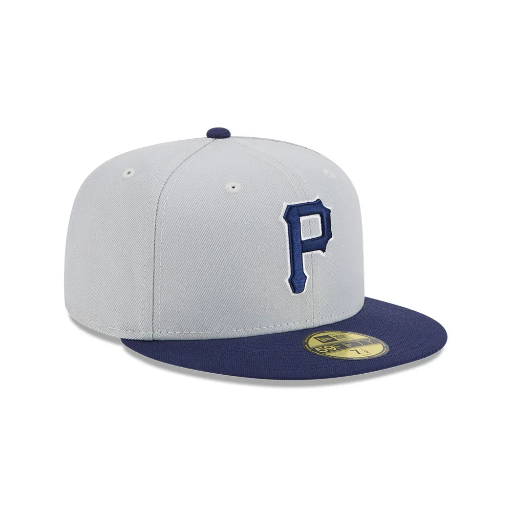 New Era Pittsburgh Pirates 2-Tone Color Pack 59FIFTY Fitted Hat-Gray/Navy product image 3, provided for visual reference and
