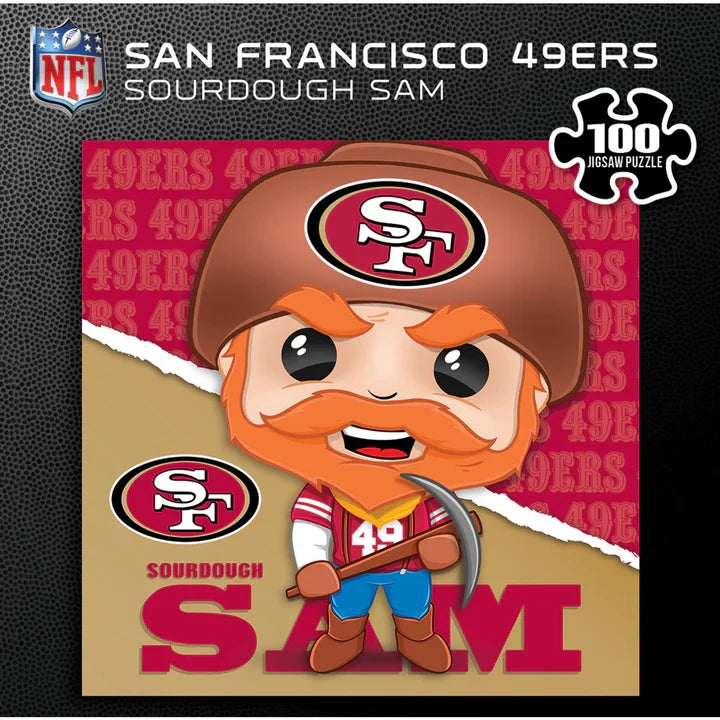 San Francisco 49ers Mascot 100 Piece Jigsaw Puzzle-Sourdough Sam product image 1, provided for visual reference and product