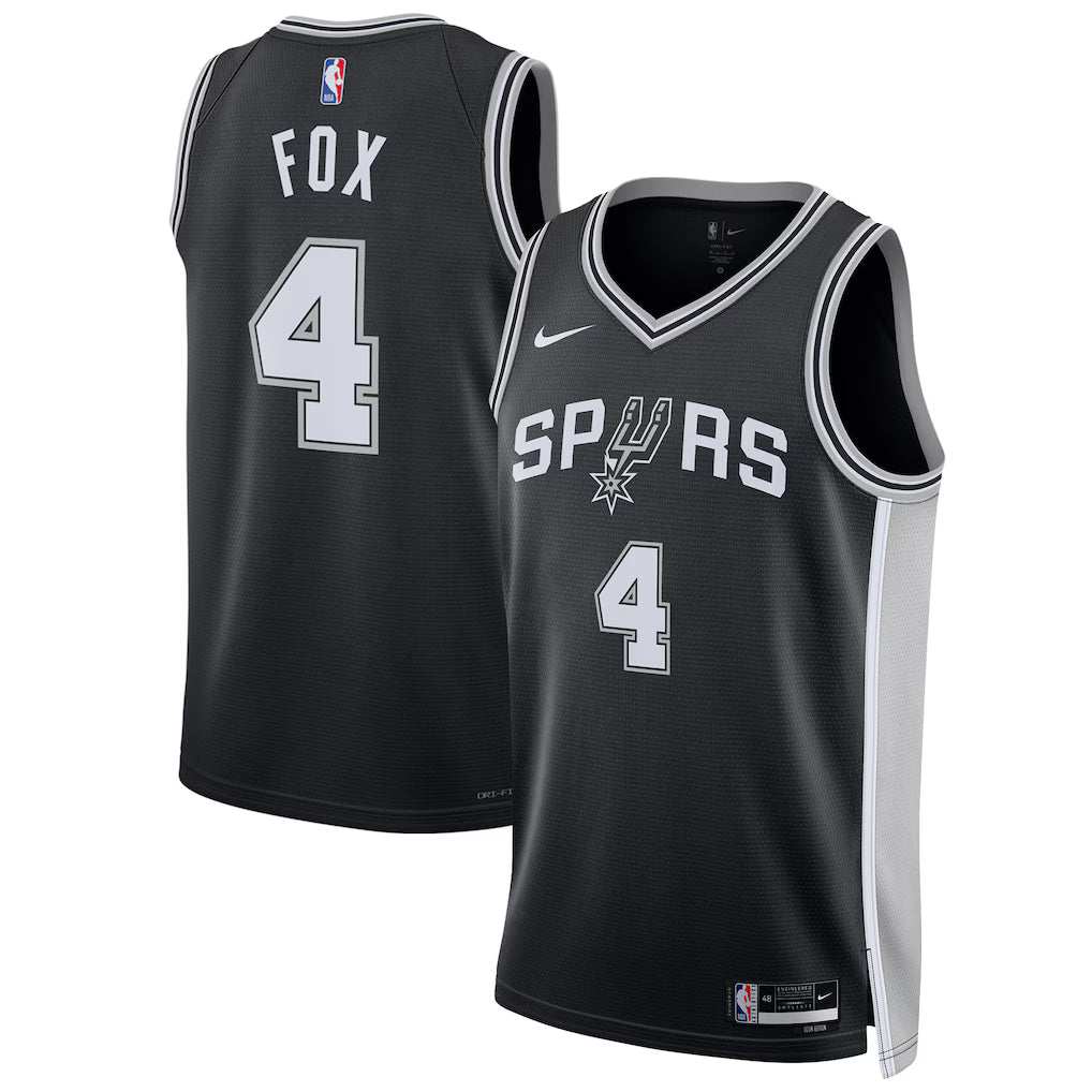 De'Aaron Fox San Antonio Spurs Unisex Player Jersey - Icon product image 1