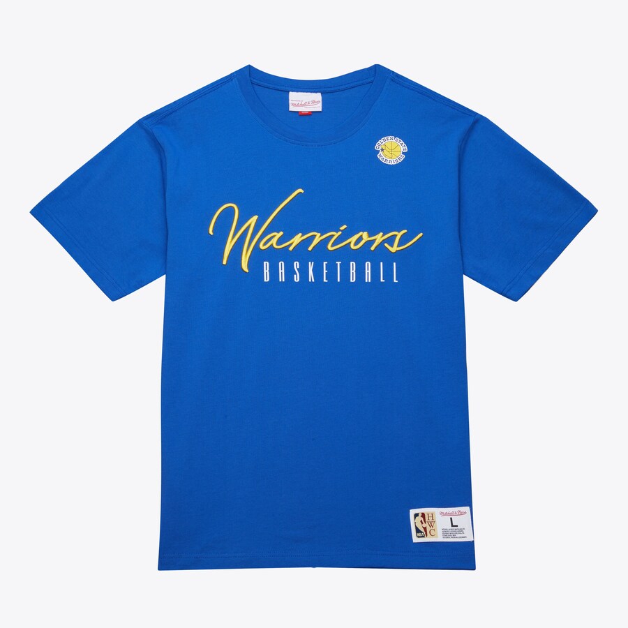 Mitchell & Ness Golden State Warriors Training Day Premium Short Sleeve T-Shirt product image 1, provided for visual