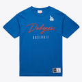 Mitchell and Ness Los Angeles Dodgers Blue Training Day Premium Short Sleeve Fashion T Shirt product image 1, provided for