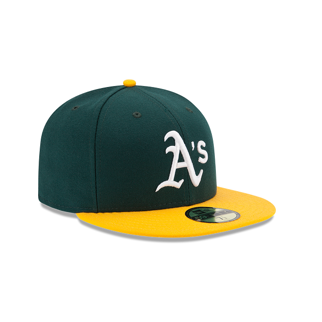 New Era Oakland Athletics On-Field 59FIFTY Fitted Hat-youth/ green/yellow product image 2, provided for visual reference and