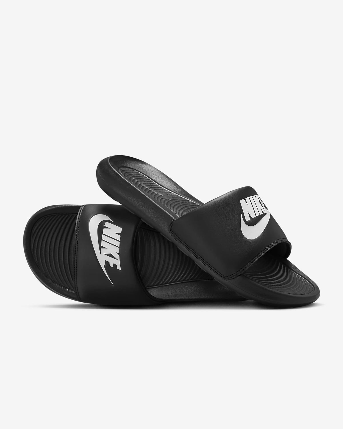 Nike Victori One Slides-Black/White product image 3, provided for visual reference and product detail review