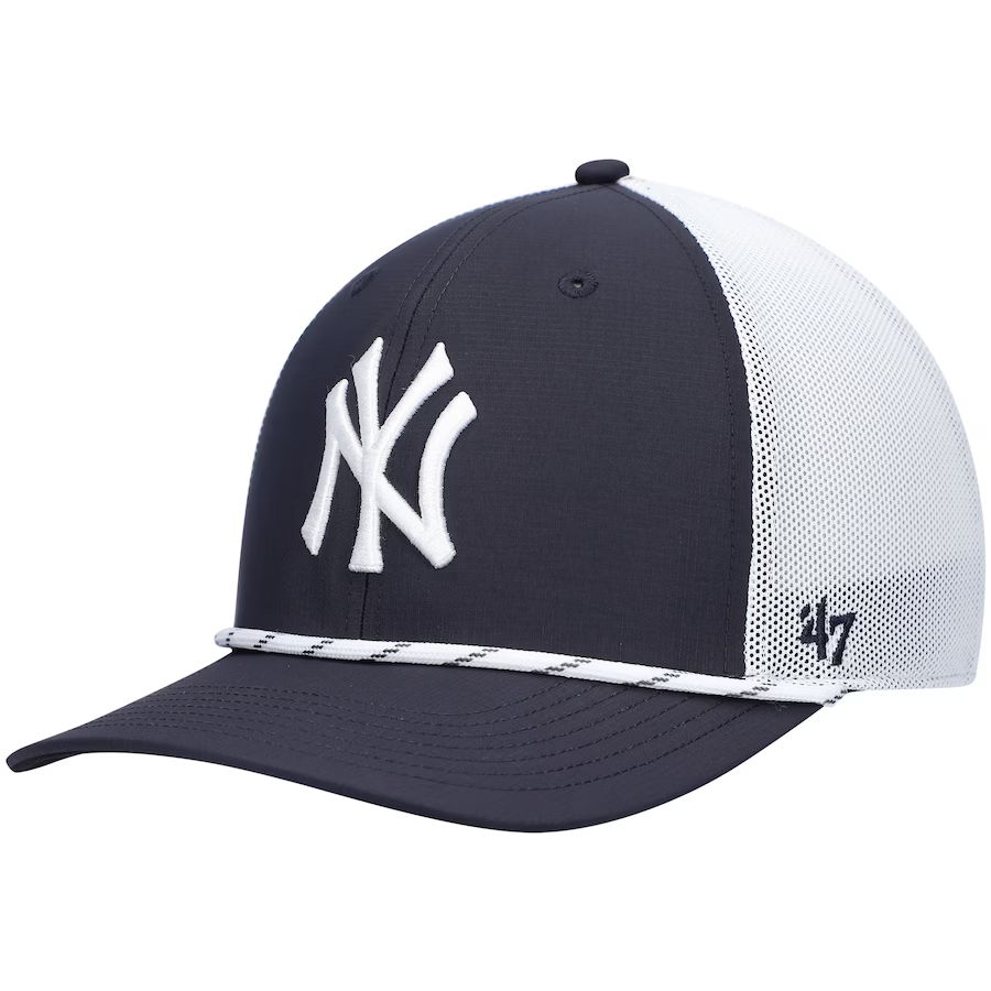 '47 Brand New York Yankees Burden Trucker Snapback Hat product image 1, provided for visual reference and product detail