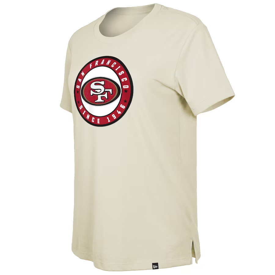 New Era Women San Francisco 49ers Cream 2023 NFL Draft T-Shirt product image 1, provided for visual reference and product