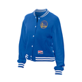 New Era Women Golden State Warriors Throwback Full-Snap Jacket - Royal product image 1, provided for visual reference and