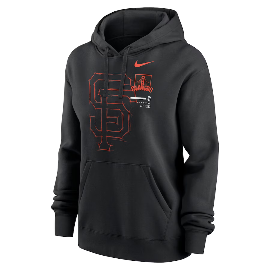 Nike Women San Francisco Giants Big Game Pullover Hoodie - Black product image 1, provided for visual reference and product