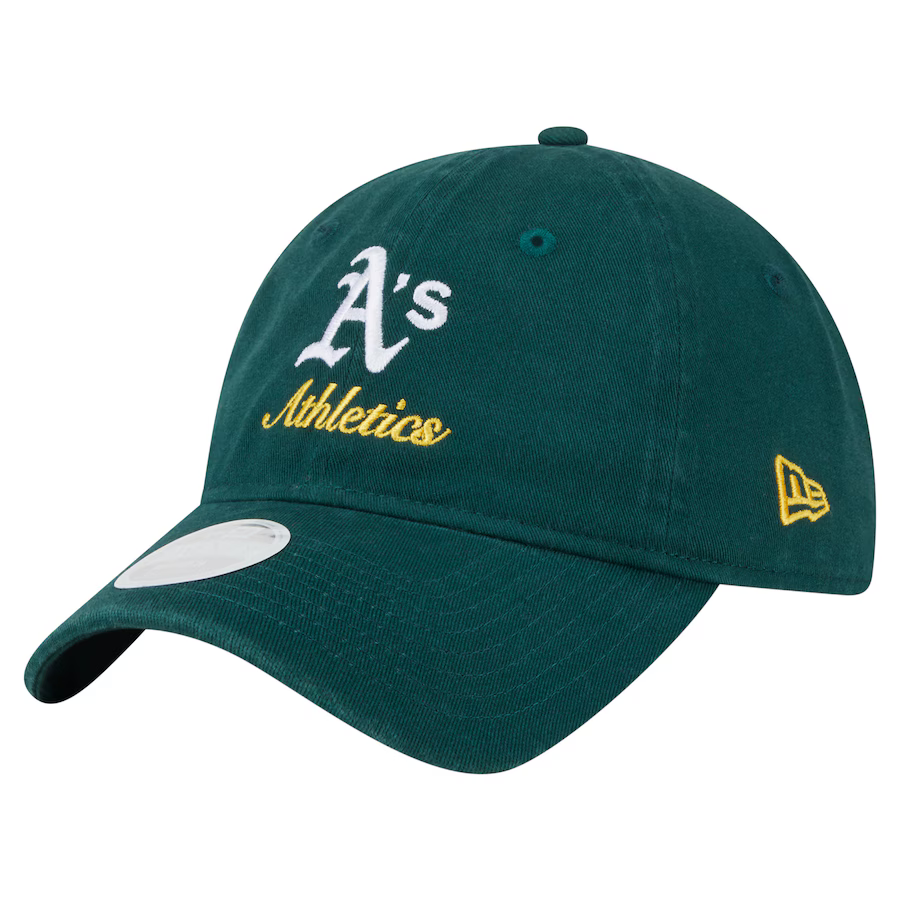 New Era Women Oakland Athletics Preppy Team Color 9TWENTY Adjustable Hat-Green product image 2, provided for visual