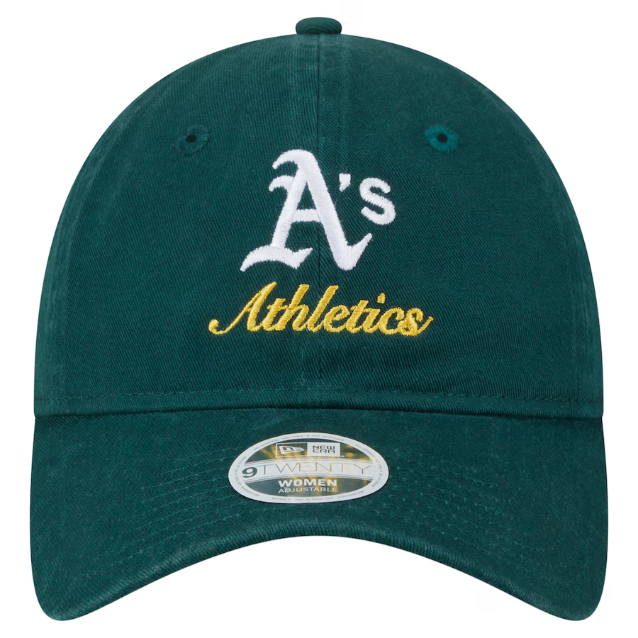 New Era Women Oakland Athletics Preppy Team Color 9TWENTY Adjustable Hat-Green product image 3, provided for visual