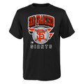 San Francisco Giants Kid's Ninety Seven T-Shirt- Black/Orange product image 1, provided for visual reference and product