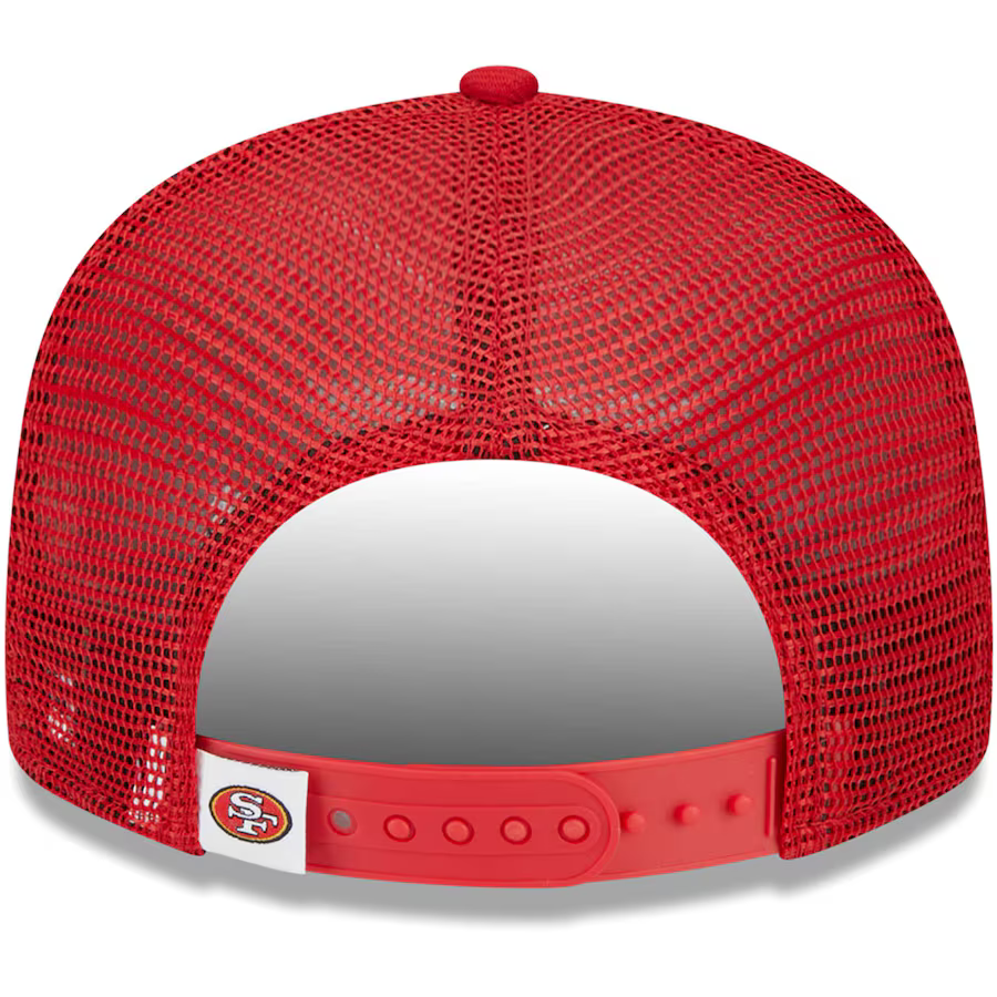 New Era San Francisco 49ers 9FIFTY Trucker Snapback - Scarlet product image 4, provided for visual reference and product