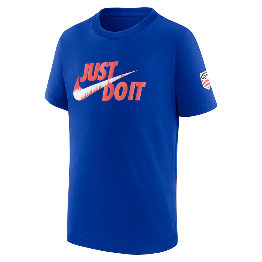 Nike Youth USMNT Just Do It T-Shirt 2024 product image 1, provided for visual reference and product detail review