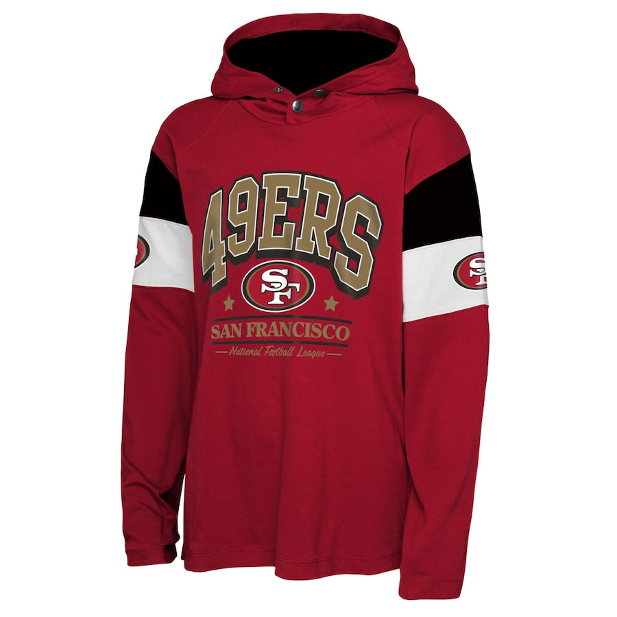 Youth San Francisco 49ers The Mix The Champs Back Long Sleeve Hoodie T-Shirt product image 1, provided for visual reference