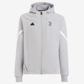 Adidas Juventus Designed for Gameday Full-Zip 23/24 Hoodie-Halo Silver product image 1, provided for visual reference and